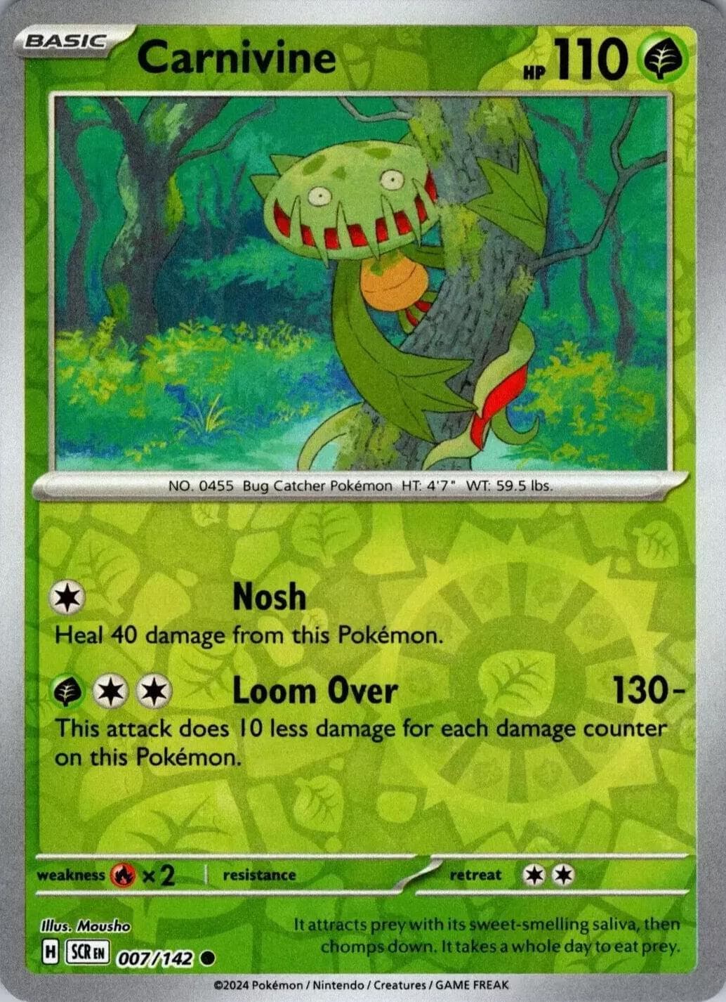 Carnivine [Reverse Holo] #7 — Pokemon Stellar Crown