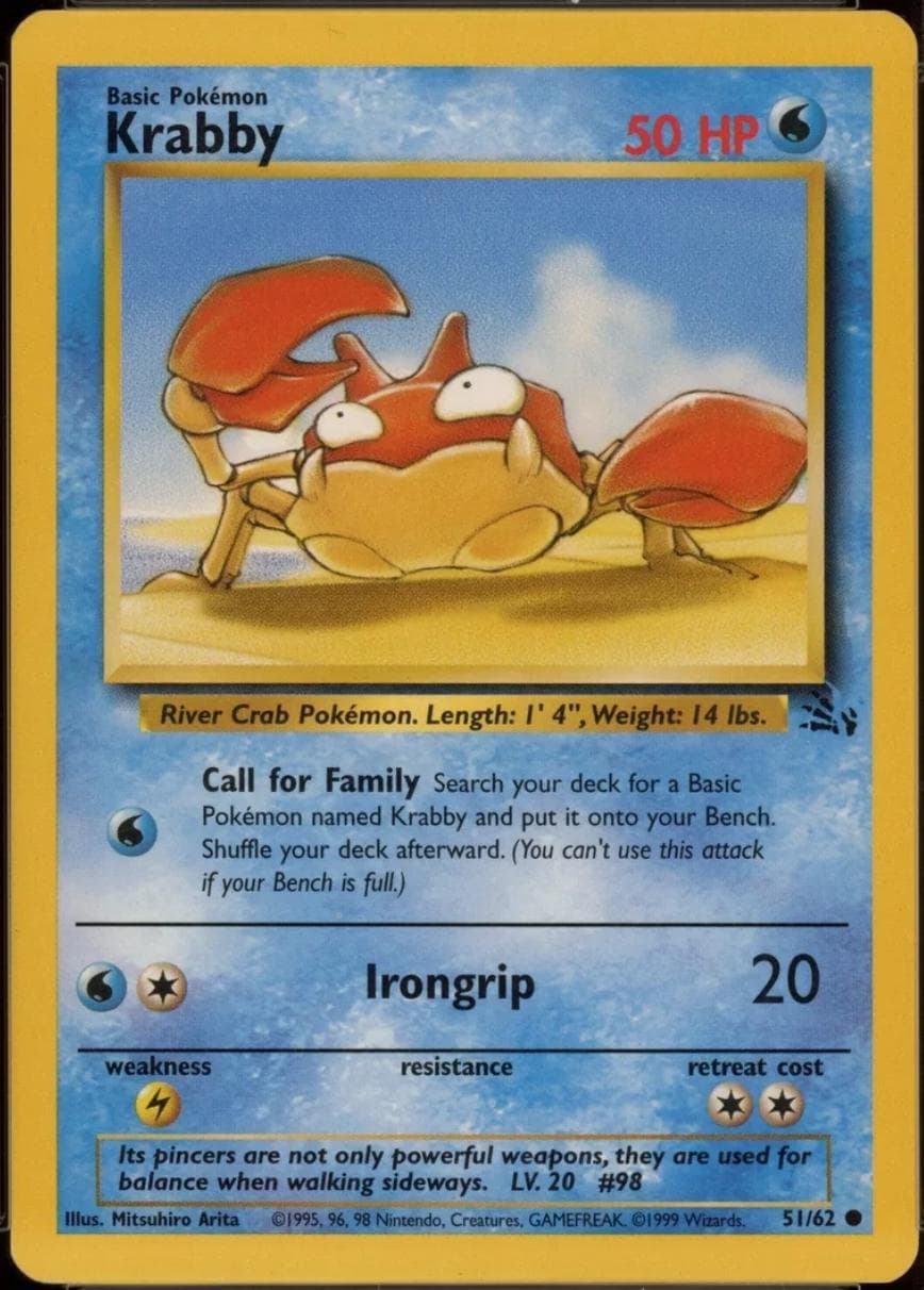 Krabby [Error] #51 — Pokemon Fossil