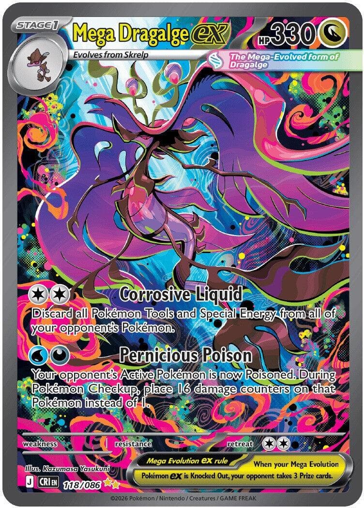 Mega Dragalge ex #118 — Pokemon Chaos Rising
