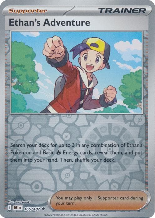 Ethan's Adventure [Reverse Holo] #165 — Pokemon Destined Rivals
