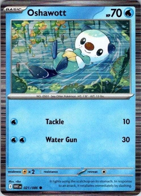 Oshawott [Poster Holo] #21 — Pokemon White Flare