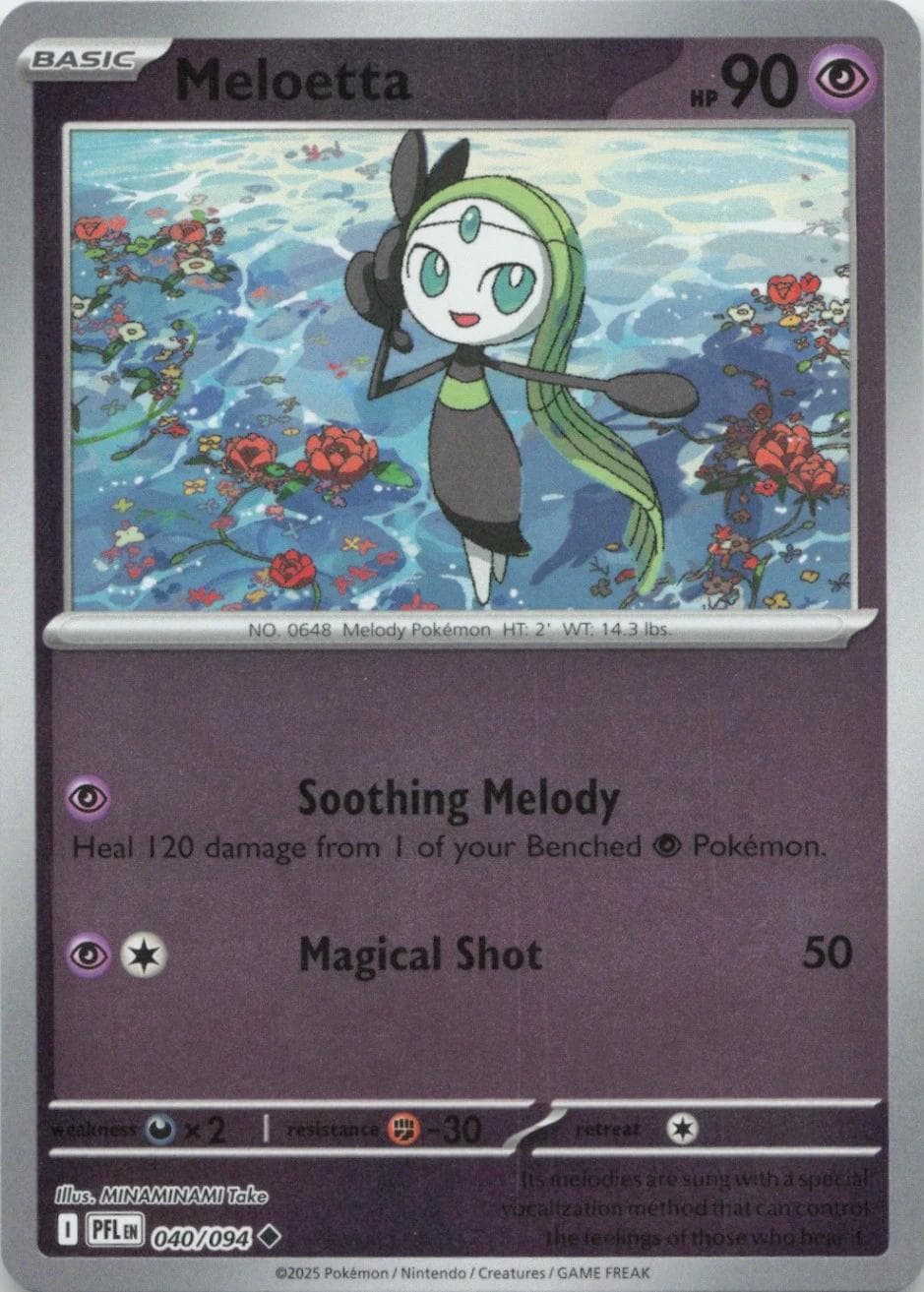 Meloetta [Reverse Holo] #40 — Pokemon Phantasmal Flames