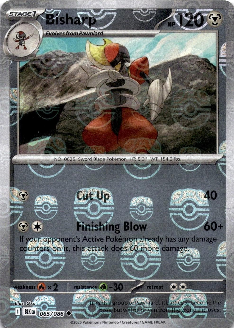 Bisharp [Master Ball] #65 — Pokemon Black Bolt