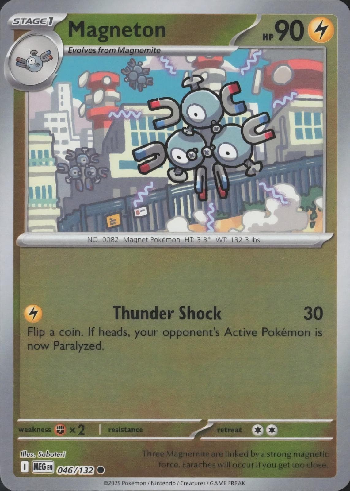 Magneton [Reverse Holo] #46 — Pokemon Mega Evolution