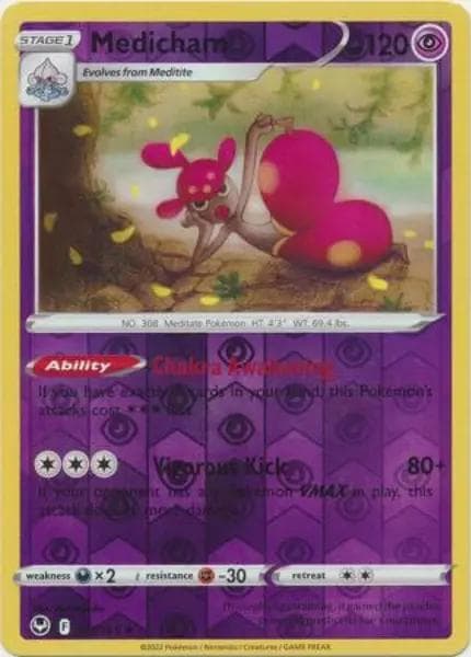 Medicham [Reverse Holo] #73 — Pokemon Silver Tempest