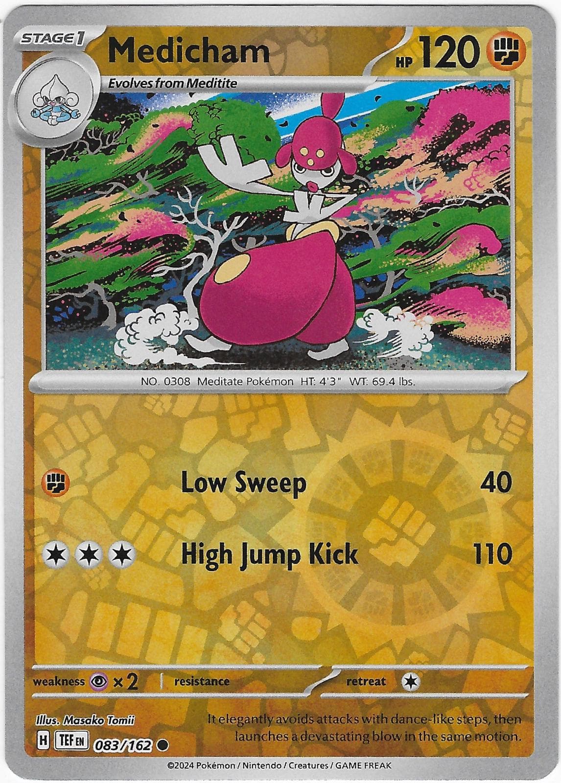 Medicham [Reverse Holo] #83 — Pokemon Temporal Forces