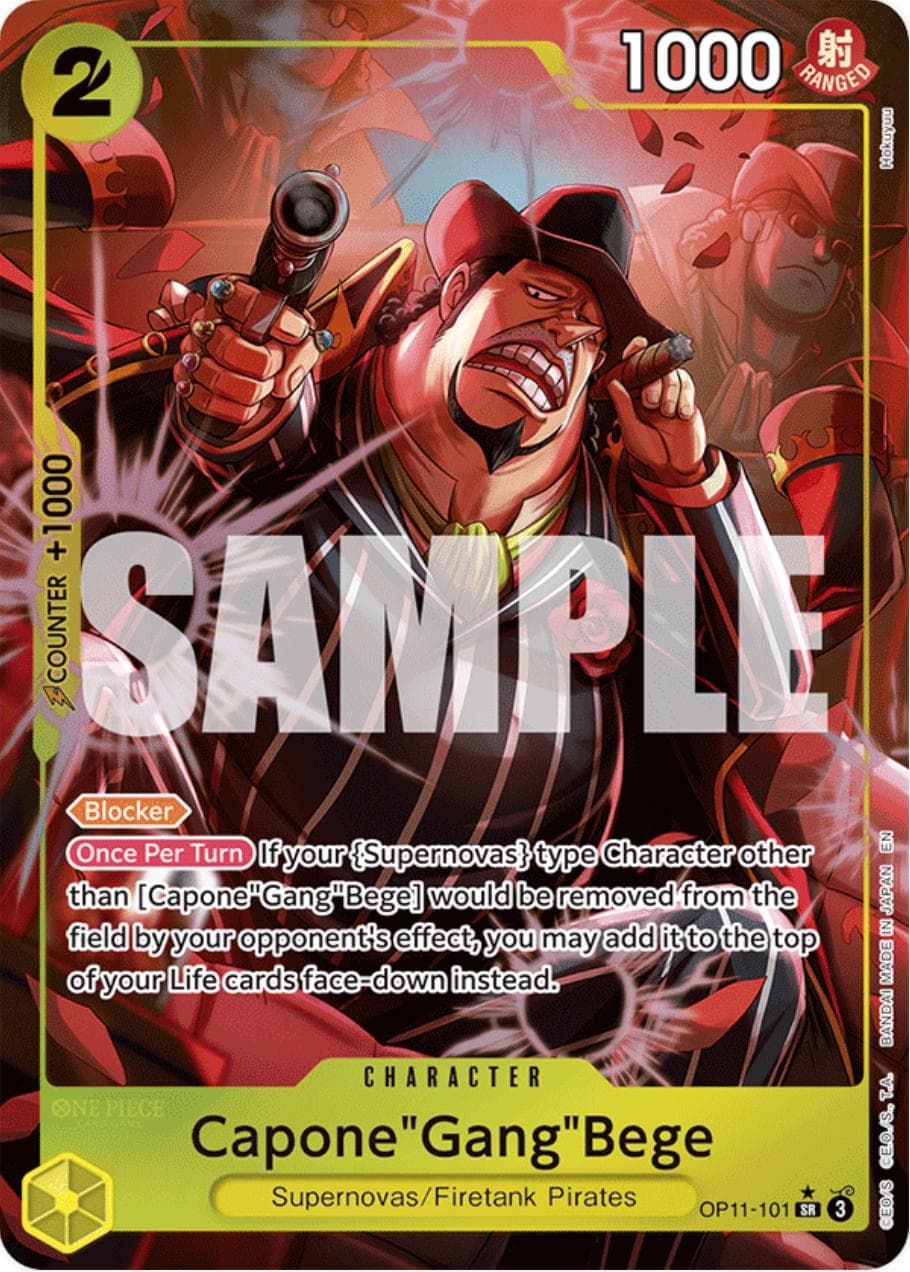 Capone Gang Bege [Alternate Art] OP11-101 — One Piece Fist of Divine Speed