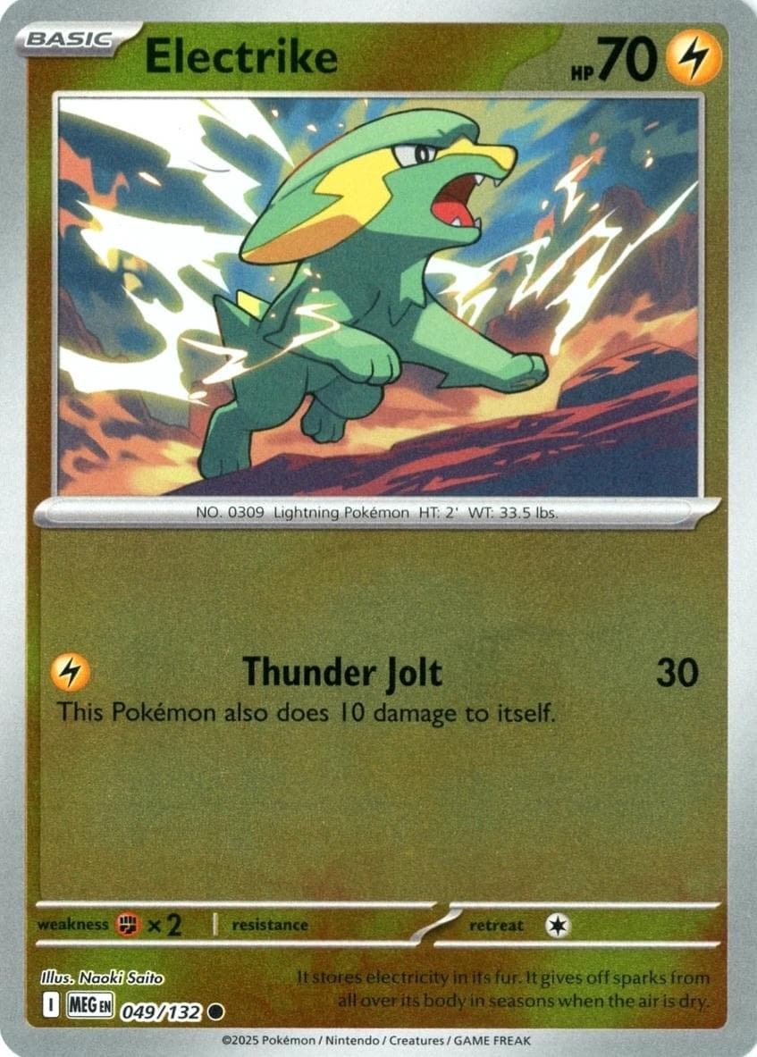 Electrike [Reverse Holo] #49 — Pokemon Mega Evolution