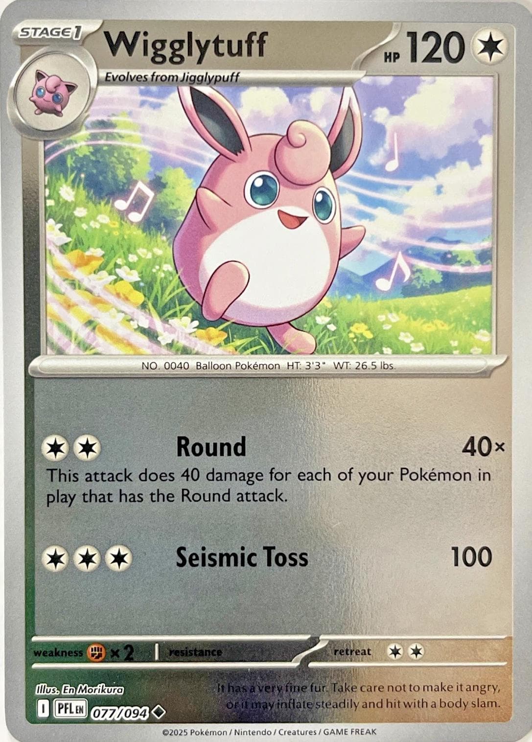 Wigglytuff [Reverse Holo] #77 — Pokemon Phantasmal Flames