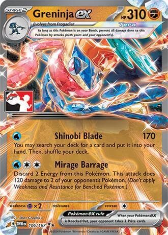 Greninja Ex [Prize Pack] #106 — Pokemon Twilight Masquerade