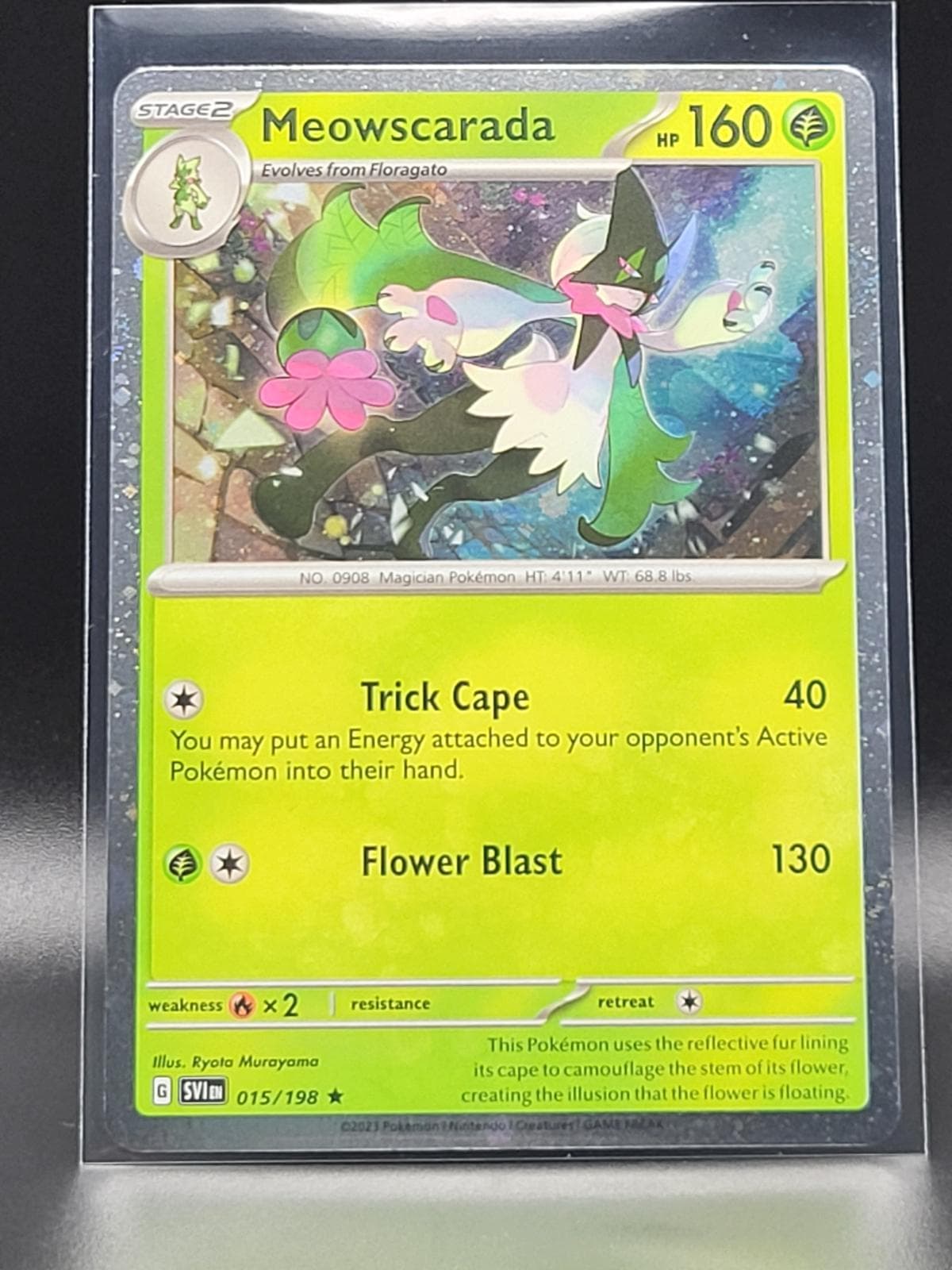 Meowscarada [Cosmos Holo] #15 — Pokemon Scarlet & Violet