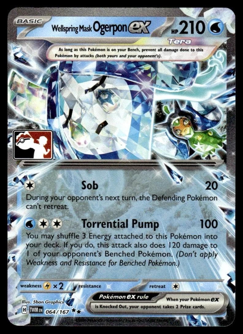 Wellspring Mask Ogerpon Ex [Prize Pack] #64 — Pokemon Twilight Masquerade