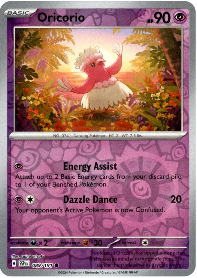 Oricorio [Reverse Holo] #89 — Pokemon Surging Sparks