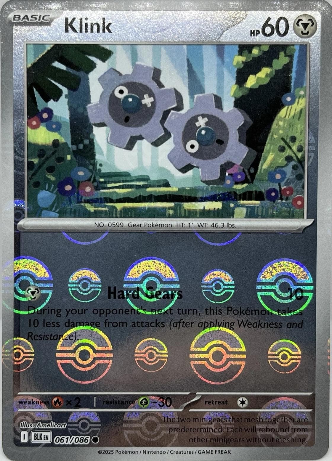 Klink [Poke Ball] #61 — Pokemon Black Bolt