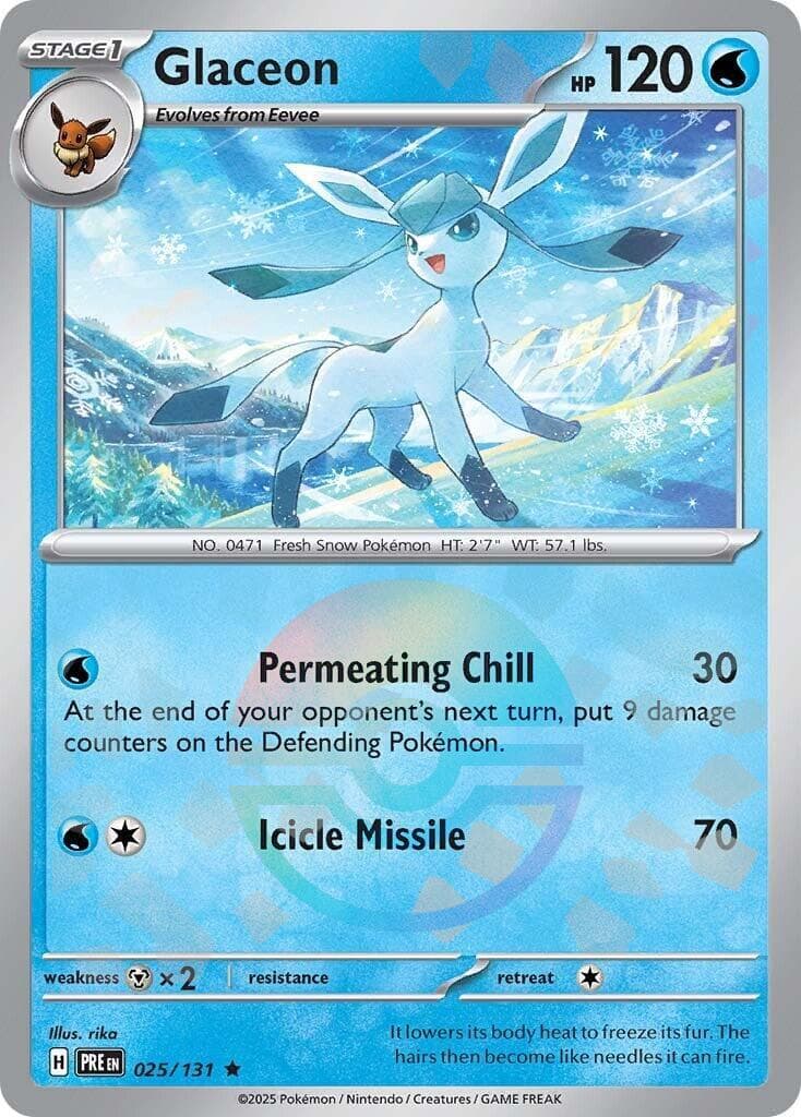 Glaceon [Poke Ball] #25 — Pokemon Prismatic Evolutions