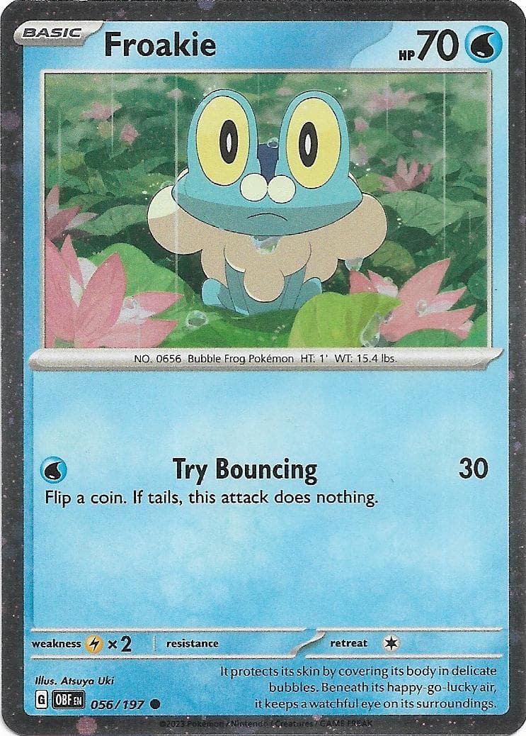 Froakie [Cosmos Holo] #56 — Pokemon Obsidian Flames
