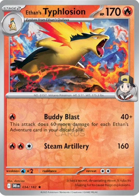 Ethan's Typhlosion [Reverse Holo] #34 — Pokemon Destined Rivals
