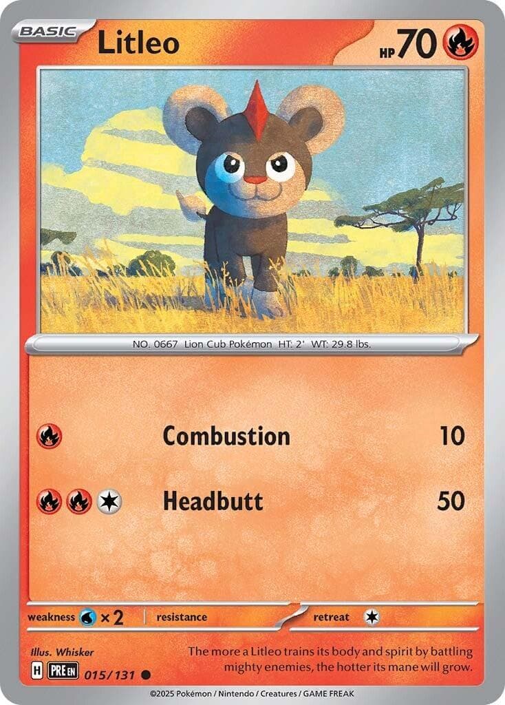 Litleo #15 — Pokemon Prismatic Evolutions
