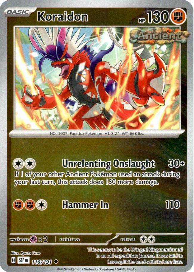 Koraidon [Reverse Holo] #116 — Pokemon Surging Sparks