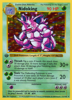 Nidoking #11 — Pokemon Base Set