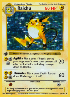 Raichu #14 — Pokemon Base Set