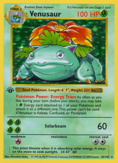Venusaur #15 — Pokemon Base Set
