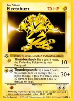 Electabuzz #20 — Pokemon Base Set
