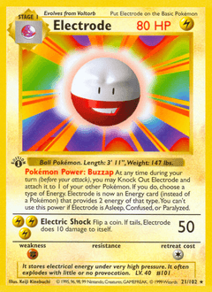 Electrode #21 — Pokemon Base Set