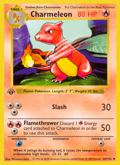 Charmeleon #24 — Pokemon Base Set
