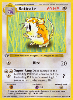 Raticate #40 — Pokemon Base Set