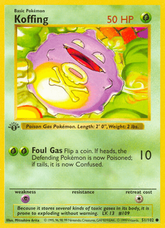 Koffing #51 — Pokemon Base Set