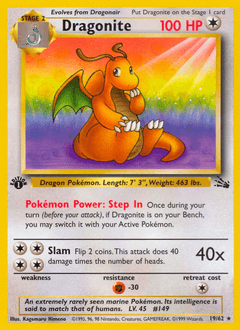 Dragonite #19 — Pokemon Fossil