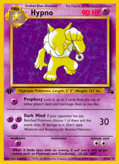 Hypno #23 — Pokemon Fossil