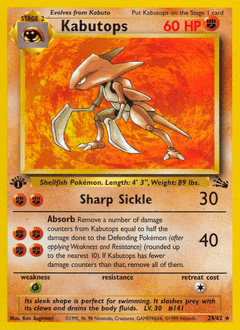 Kabutops #24 — Pokemon Fossil