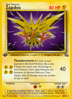 Zapdos #30 — Pokemon Fossil