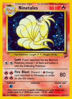Ninetales #13 — Pokemon Base Set 2