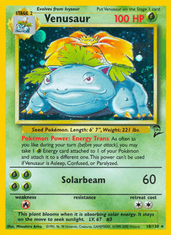Venusaur #18 — Pokemon Base Set 2