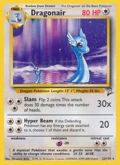 Dragonair #22 — Pokemon Base Set 2