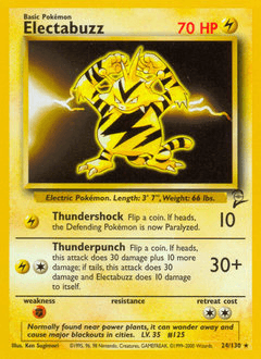 Electabuzz #24 — Pokemon Base Set 2