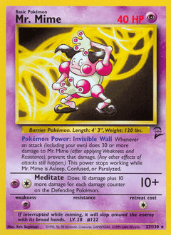 Mr. Mime #27 — Pokemon Base Set 2
