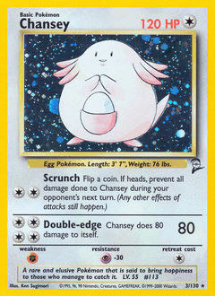 Chansey #3 — Pokemon Base Set 2