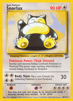 Snorlax #30 — Pokemon Base Set 2