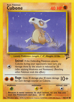 Cubone #70 — Pokemon Base Set 2
