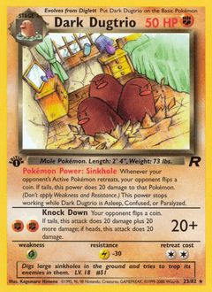 Dark Dugtrio #23 — Pokemon Team Rocket