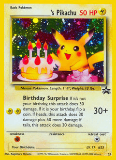 Birthday Pikachu #24 — Pokemon Promo