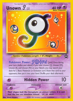 Unown J #38 — Pokemon Promo
