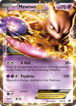 Mewtwo EX #54 — Pokemon Legendary Treasures