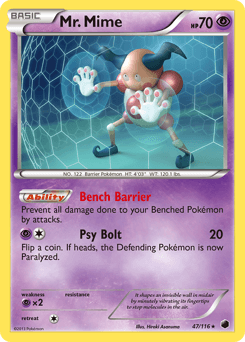 Mr. Mime #47 — Pokemon Plasma Freeze