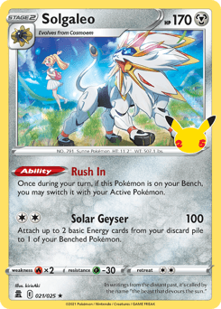 Solgaleo #21 — Pokemon Celebrations
