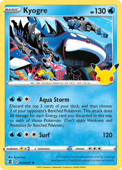 Kyogre #3 — Pokemon Celebrations